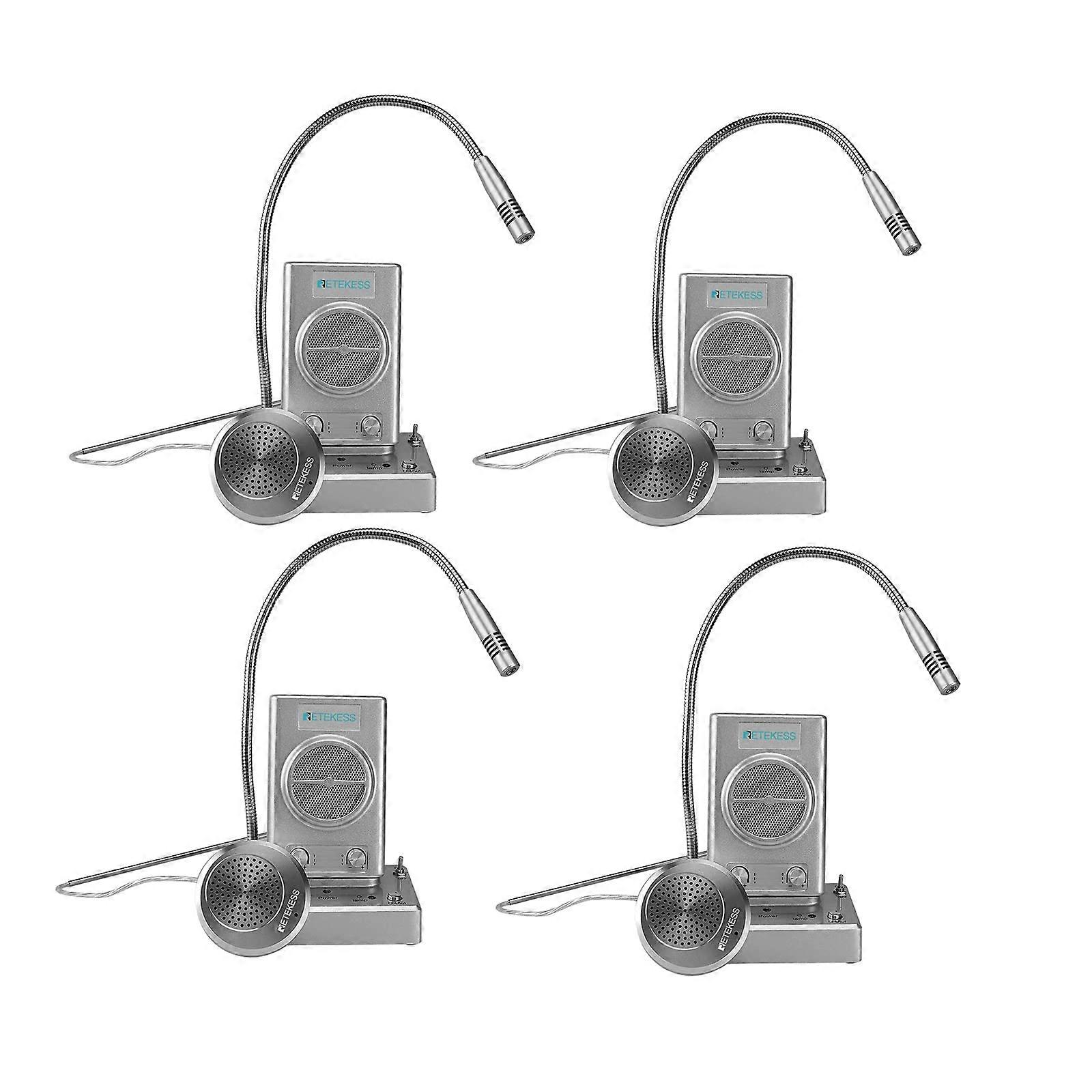 Pack of 3 Window Intercom System with Recording, Clear TwoWay Audio, External Microphone for Business