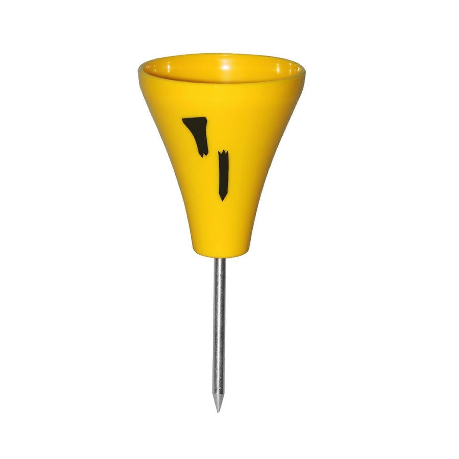 Golf Tee Holder with Bright Yellow Base, Reusable Golf Practice Tee for Driving Range