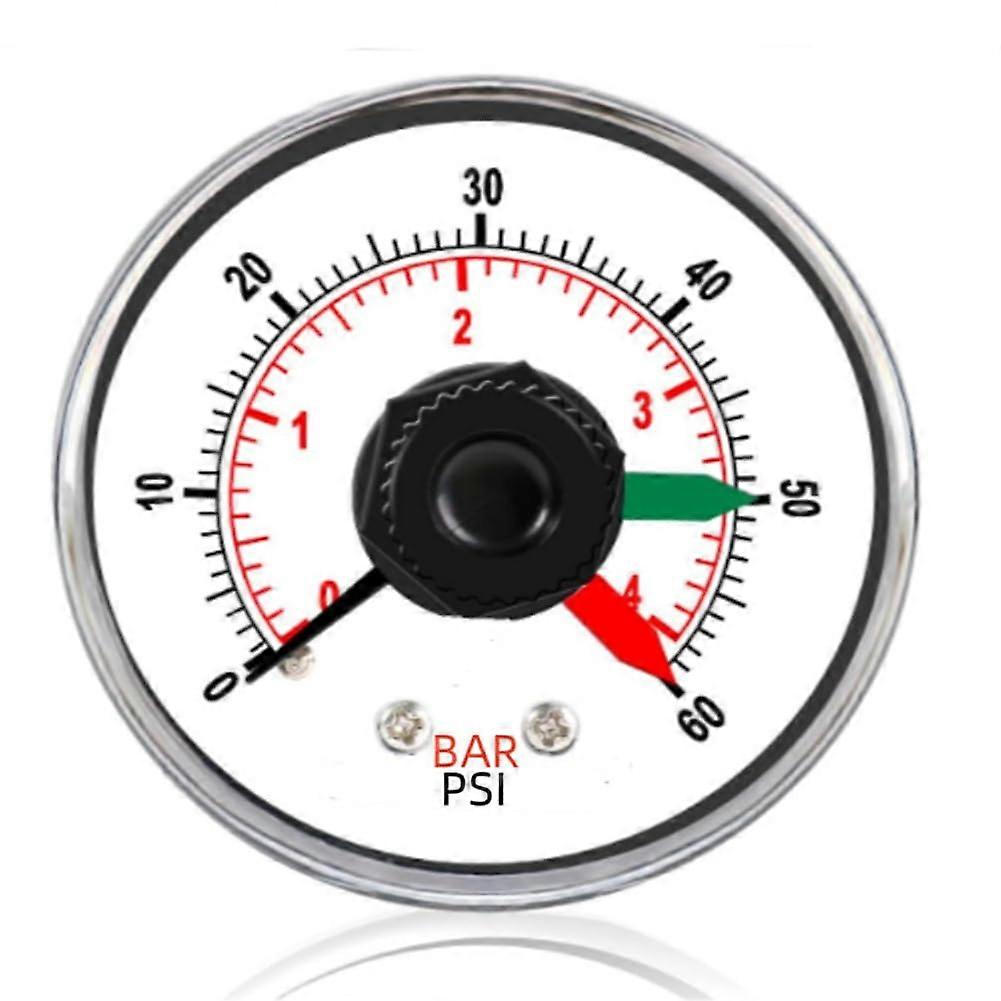 Pool Filter Pressure Gauge 0.6MPa 6 Bar with Adjustable Pointer for Accurate NPT Installation