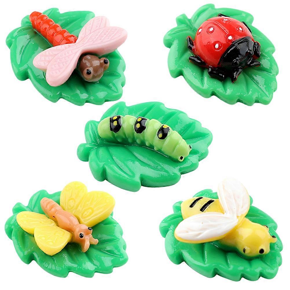 Assorted Leaf Animal Charm Mini Resin for Decoration 5Pcs
