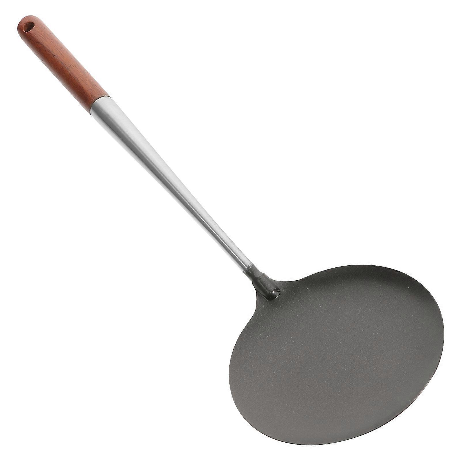 Frying Pastry Spoon for Kitchen Metal Straight Head Non-Stick Function with Long Handle 1Set
