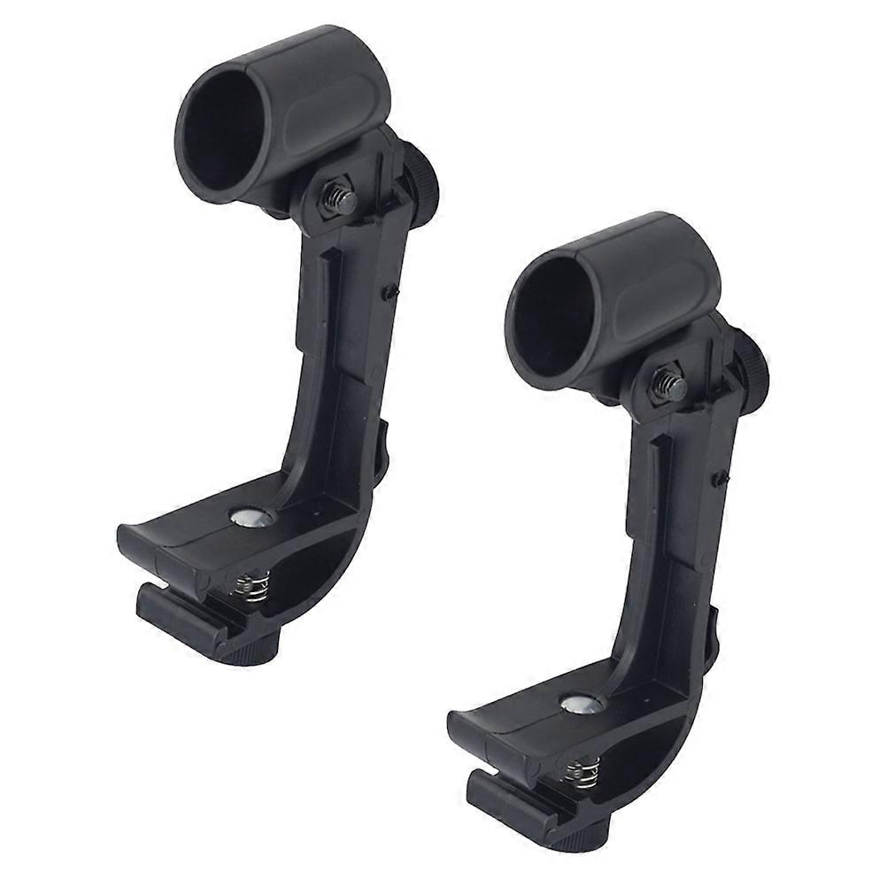 Black Drum Microphone Clips Adjustable for Microphone Stand 6Pcs
