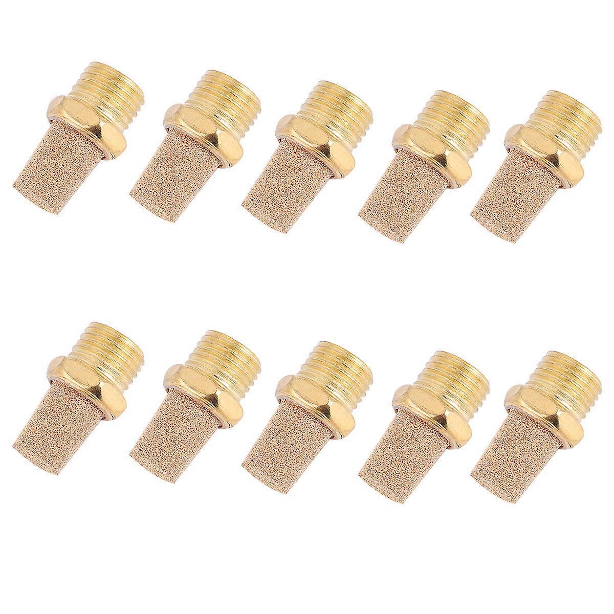 Pneumatic Muffler Brass Silencer for Valve 10Pcs Easy Installation