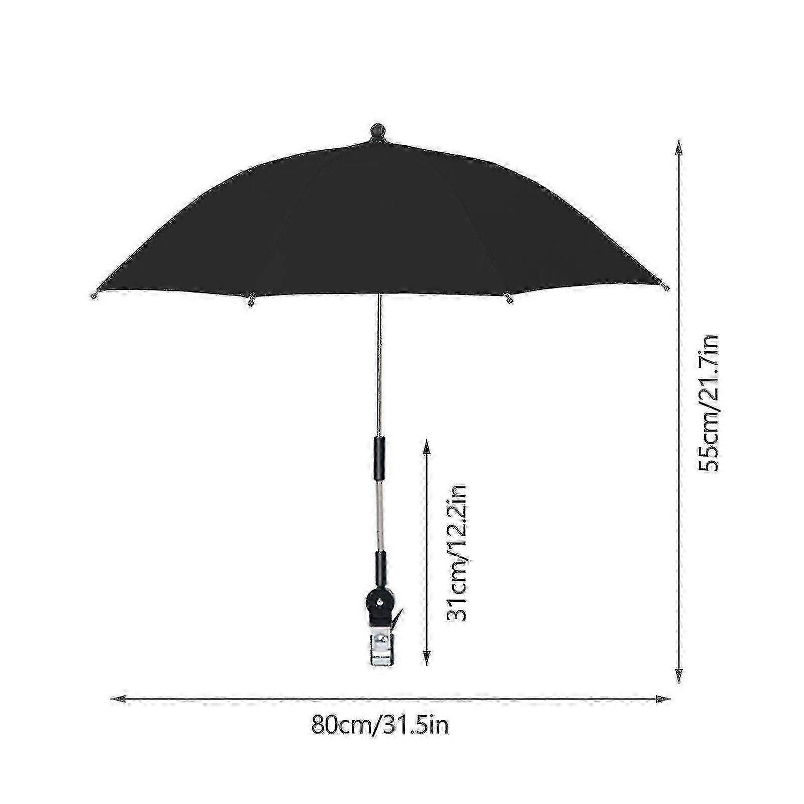 UPF 50+ Sun Protection Umbrella for Wheelchairs