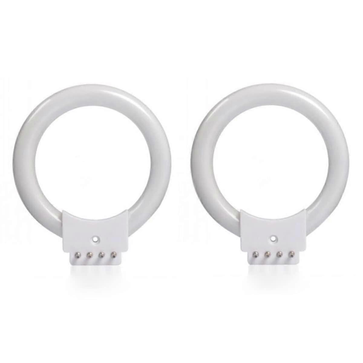 Microscope Ring Light 2pcs 10W Fluorescent Ring Lamp Tube 78mm Large Diameter Shadow Lighting for Stereo Microscope