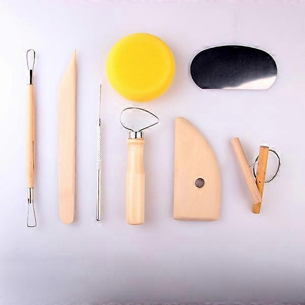 8 Pcs Ceramic Tools Clay Sculpting Chisel Modeling for Potters, Potters