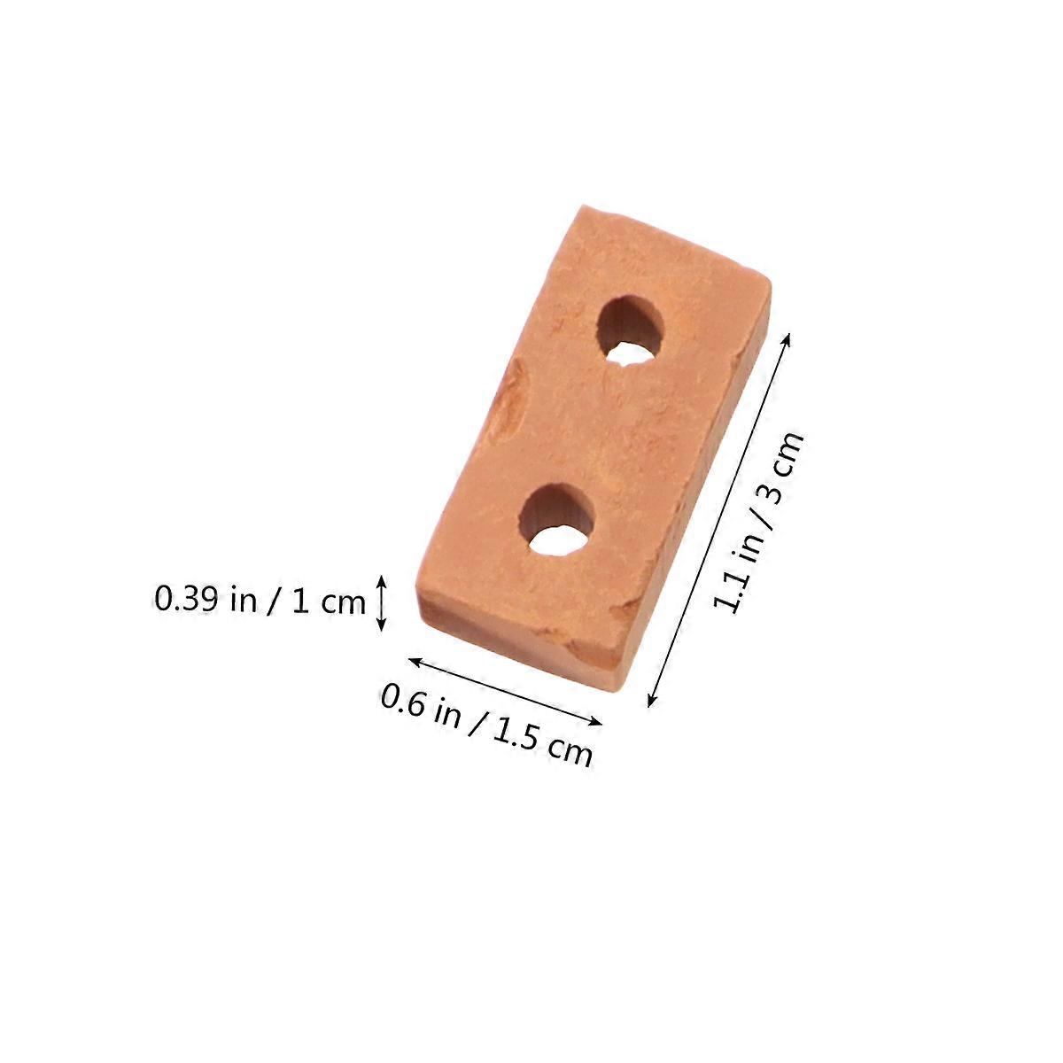 Red Brick Model Sand Table Brick Accessories for DIY Making 50Pcs Beige Set
