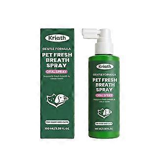 Fresh Breath Oral Care Spray for Dogs & Cats | Dog Breath Spray | Mint Breath Freshener | Pet Bad Breath Treatment 100ML