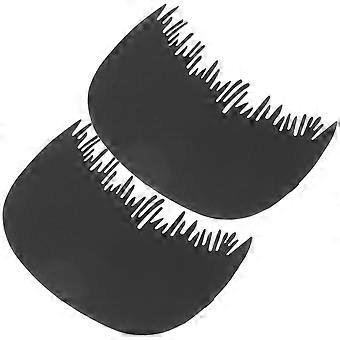 Hair Fiber Comb Hairline Optimizing Tool for Hair 2Pcs Black Plastic