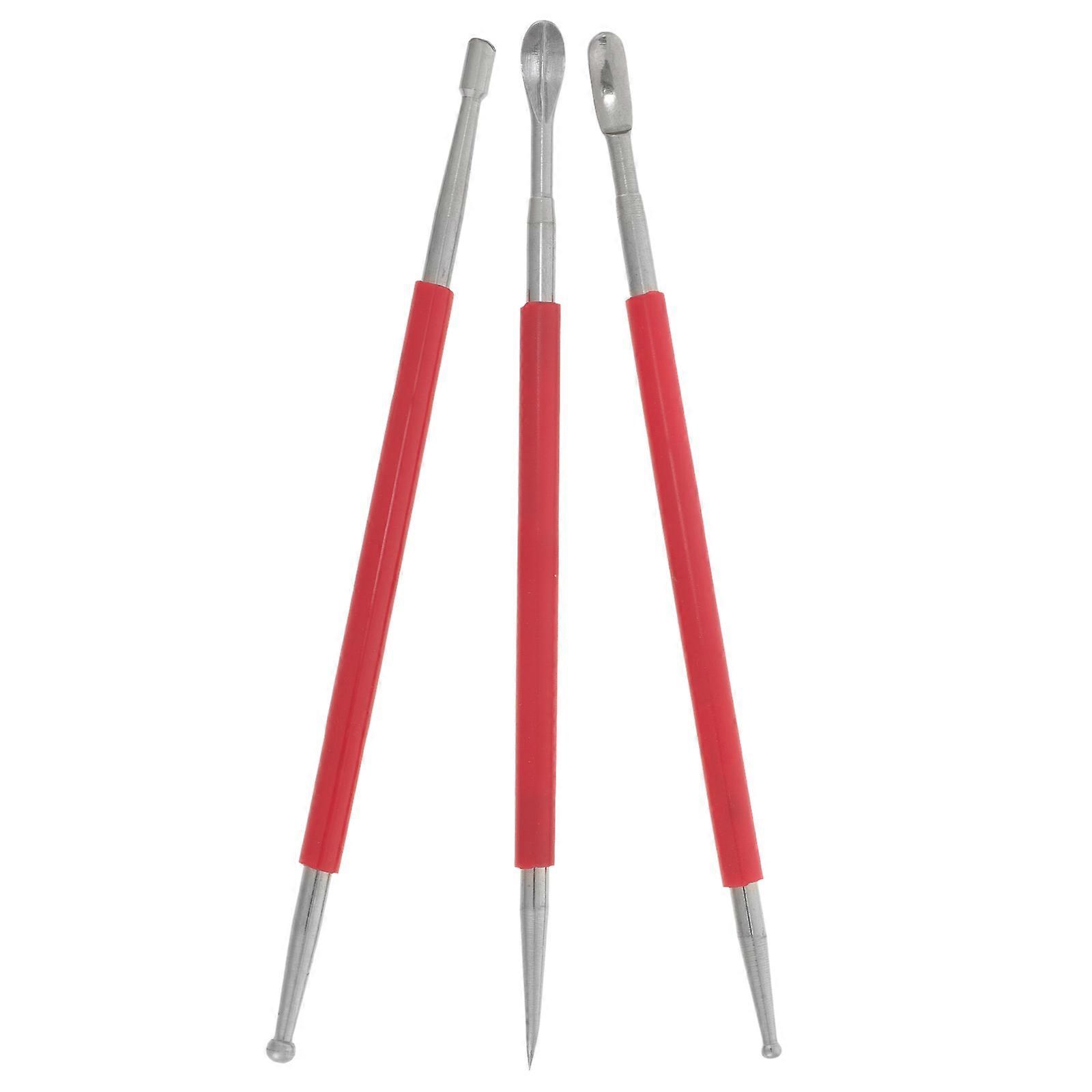 3Pcs Reusable Clay Tools Professional Carving Modeling Tool Set Pottery Tool Kit