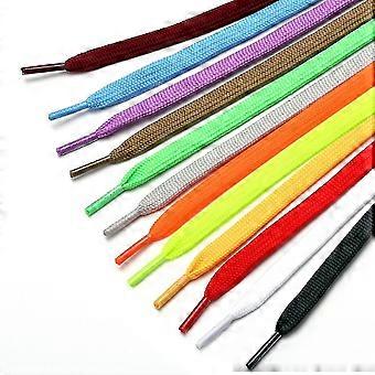 Shoelaces 12 Pairs 120cm Assorted Colors Classic Wide Flat Double Layers