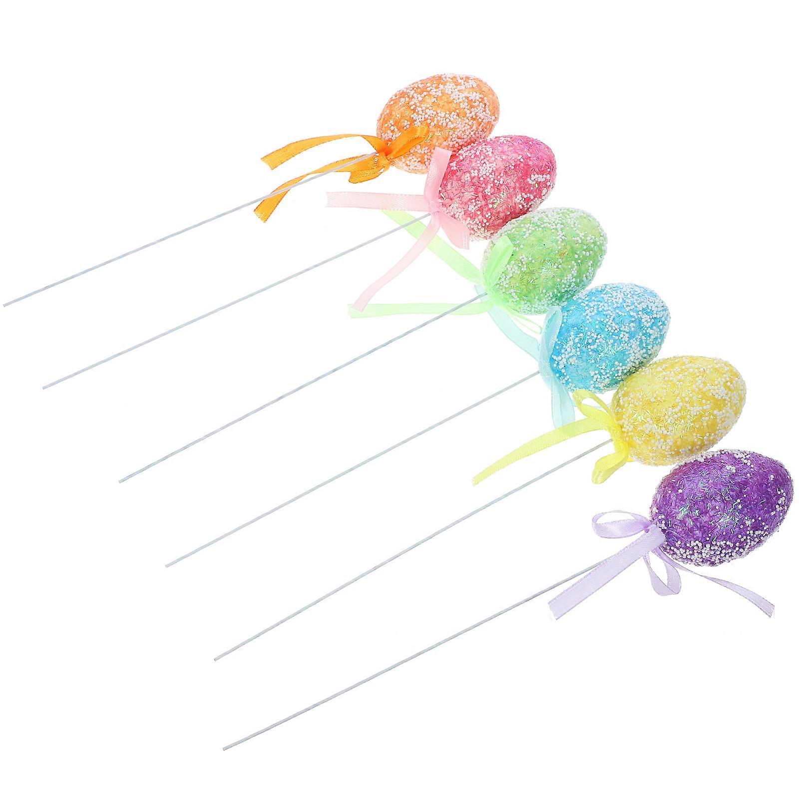 6pcs Easter Egg Twig Branches Easter Vase Arrangement Artificial Egg Branches