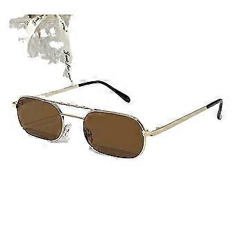 Unisex Narrow Frame Square Western Style Double Bridge UV400 Sunglasses-Dugt