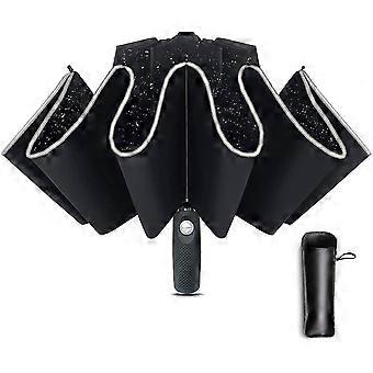12 żeber Odwrócony parasol Wiatroszczelny parasol podróżny Odwrócony składany parasol z odbiciem