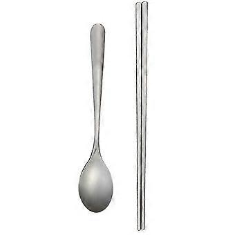 Lightweight Ti Chopsticks and Spoon Set for Home Outdoor Camping Hiking Picnic