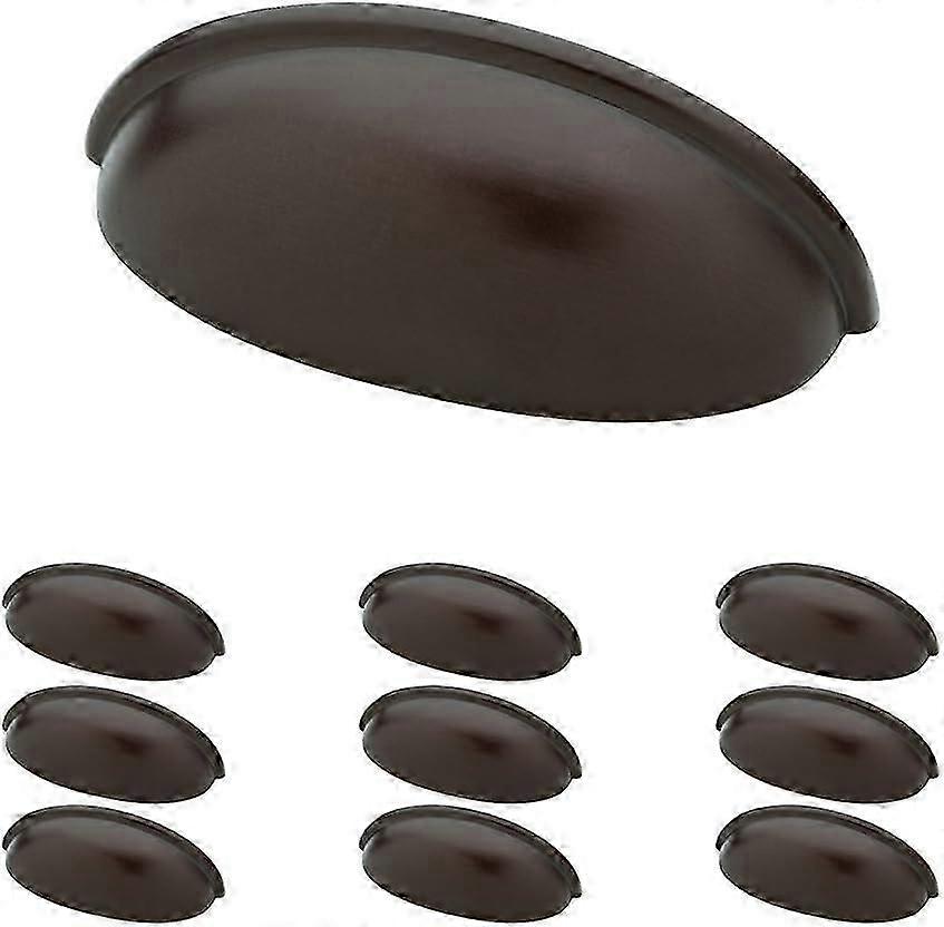 Brass 3" Contemporary Bin Cup Drawer Handle Pull,10-Pack