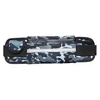 Bolsa de cintura impermeável de grande capacidade ao ar livre Phone Holder Belt Pack para RunningCamo cinza
