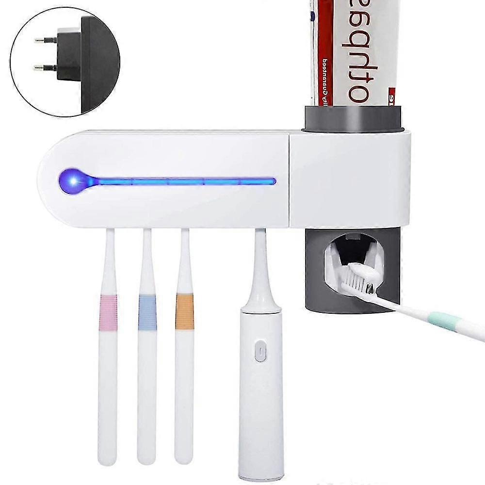 Toothbrush Holder, Toothpaste Dispenser Wall-mounted