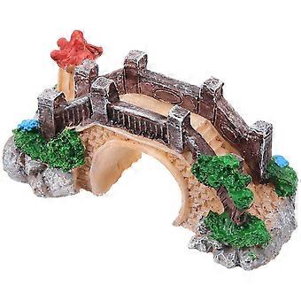 Aquarium Bridge Decoration Miniature Bridge Fish Tank Ornament Aquarium Landscaping Decor