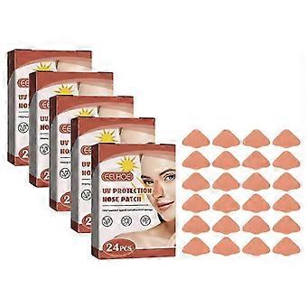 2026#1-5x Sunscreen Nose Protector 24-Pack UV Protection Cotton Comfortable Adhesive Outdoor Activities