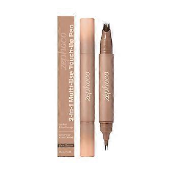 Zephoco dual head hairline eyebrow pencil 2-in-1 (dark brown), lightweight texture, uniform and delicate color rendering, not easy to smudge
