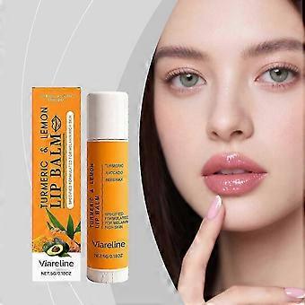 Balsamo labbra alla curcuma e al limone 3 pezzi, scrub labbra al limone e alla curcuma, esfoliante e idratante naturale per labbra screpolate e spente, riduce le linee sottili, idratazione profonda