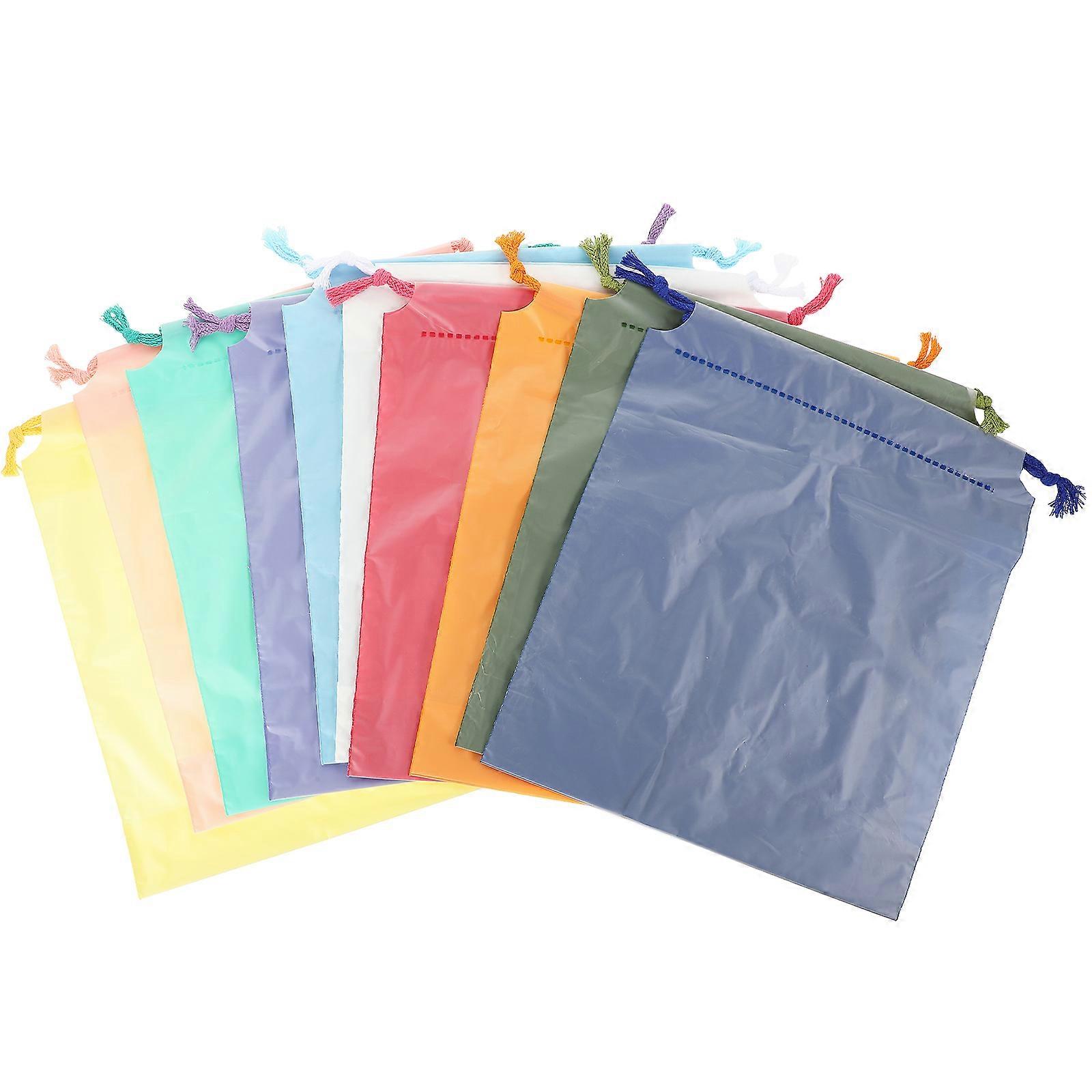 Waterproof Storage Pouch Portable Drawstring Bag for Storage 10Pcs