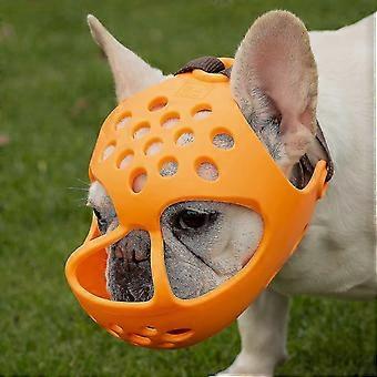 Hondensnuit voor korte snuithonden, zachte siliconen snuit voor bijtend kauwen, ideaal voor agressieve honden met een plat gezicht