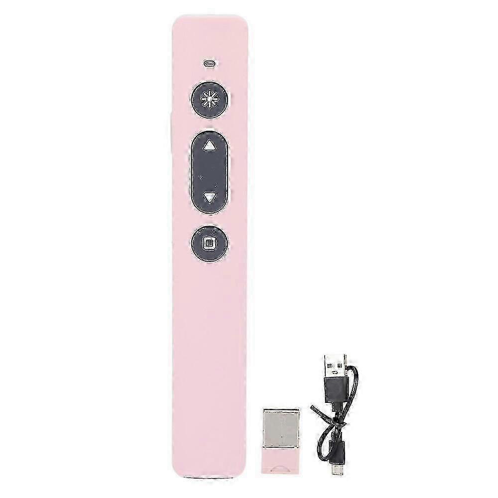 Rechargeable Wireless Presentation Clicker with RF 2.4GHz, 100m Range, Red Laser Pointer, Compatible with LZ-B1