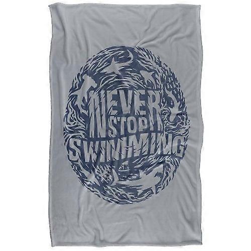 Shark Week Never Stop Swimming Soft Touch Blanket