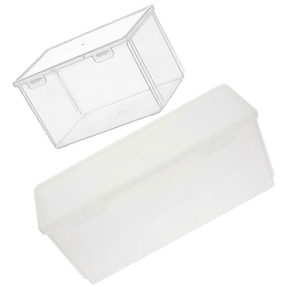Boîte de conservation du pain en plastique, lot de 2 récipients alimentaires transparents