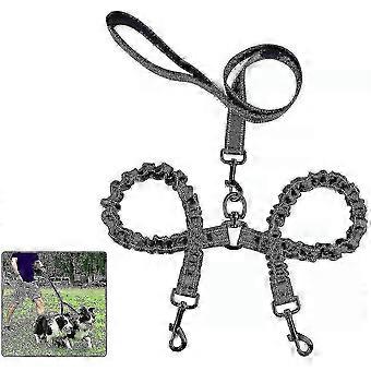 Dubbelt hundkoppel kompatibelt med 2 hundar, Hundkoppel, 360 Trasselfritt Dubbelhund