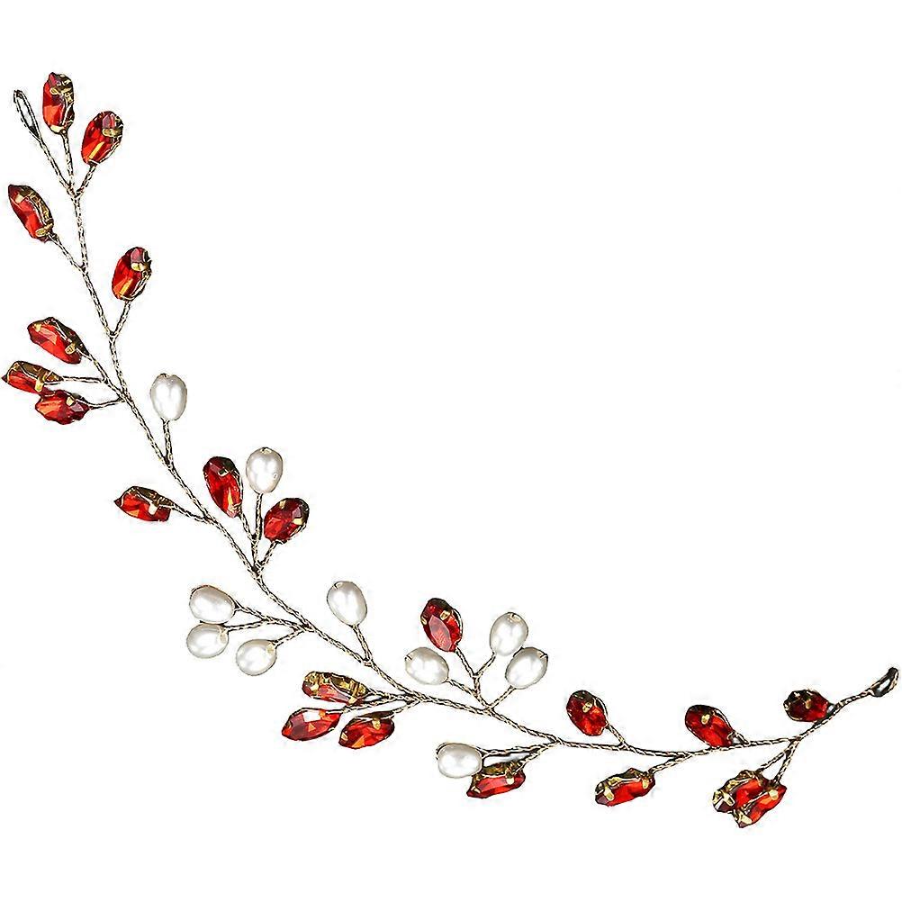 Bruidshaarversiering met slinger, rood