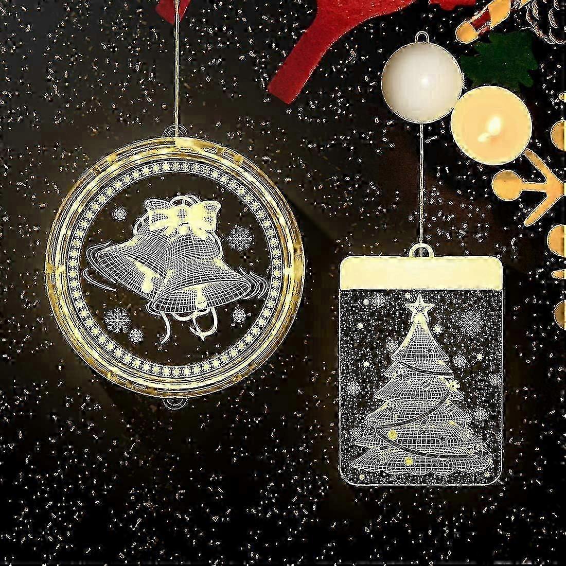 Outdoor Christmas tree lights 2pcs hanging decoration