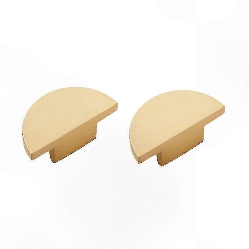 Semicircle Drawer Pulls and Cabinet Knobs, 2 Pack Gold Handles compatible with Dresser and Kitchen