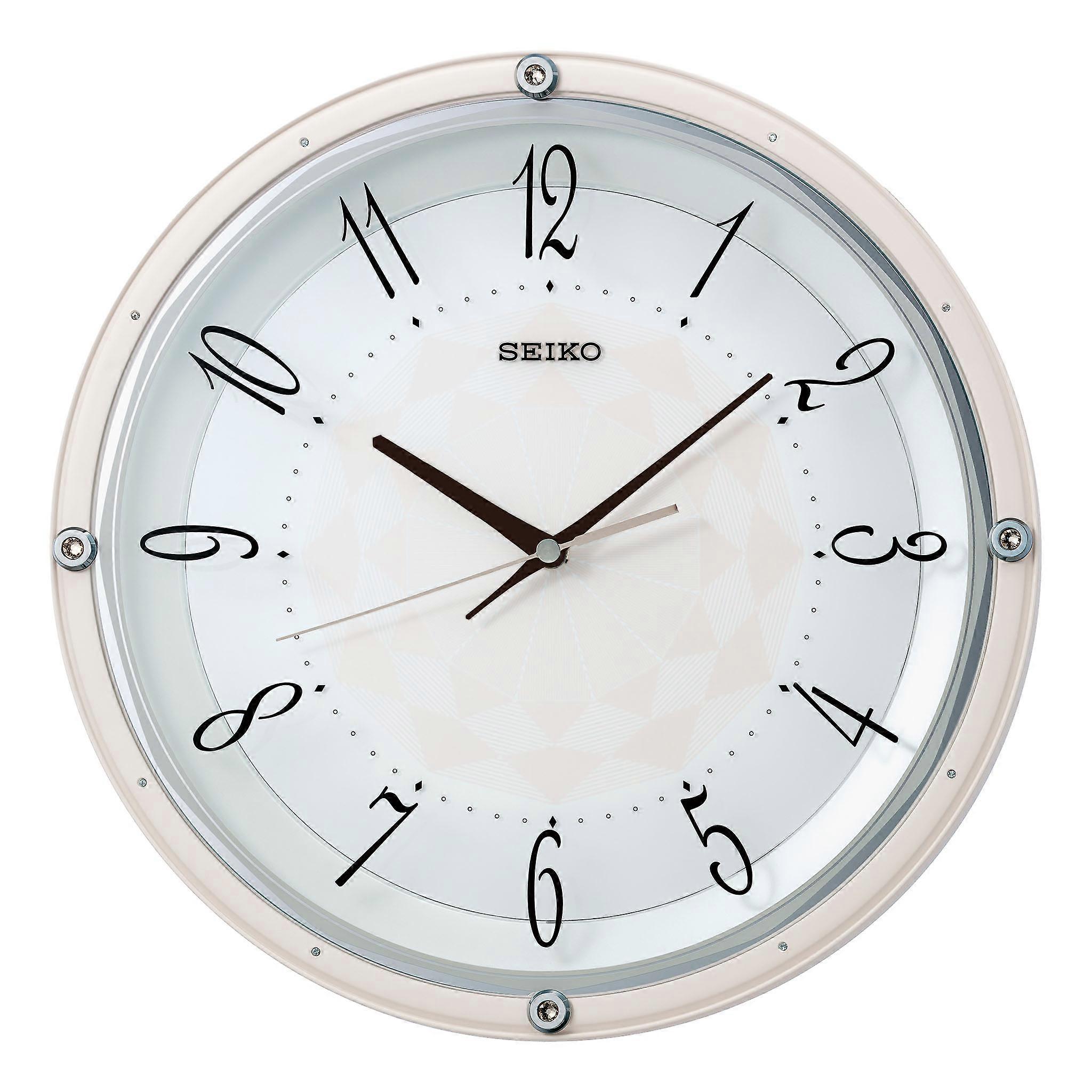 Seiko Retro Metallic Pink Wall Clock QXA830P