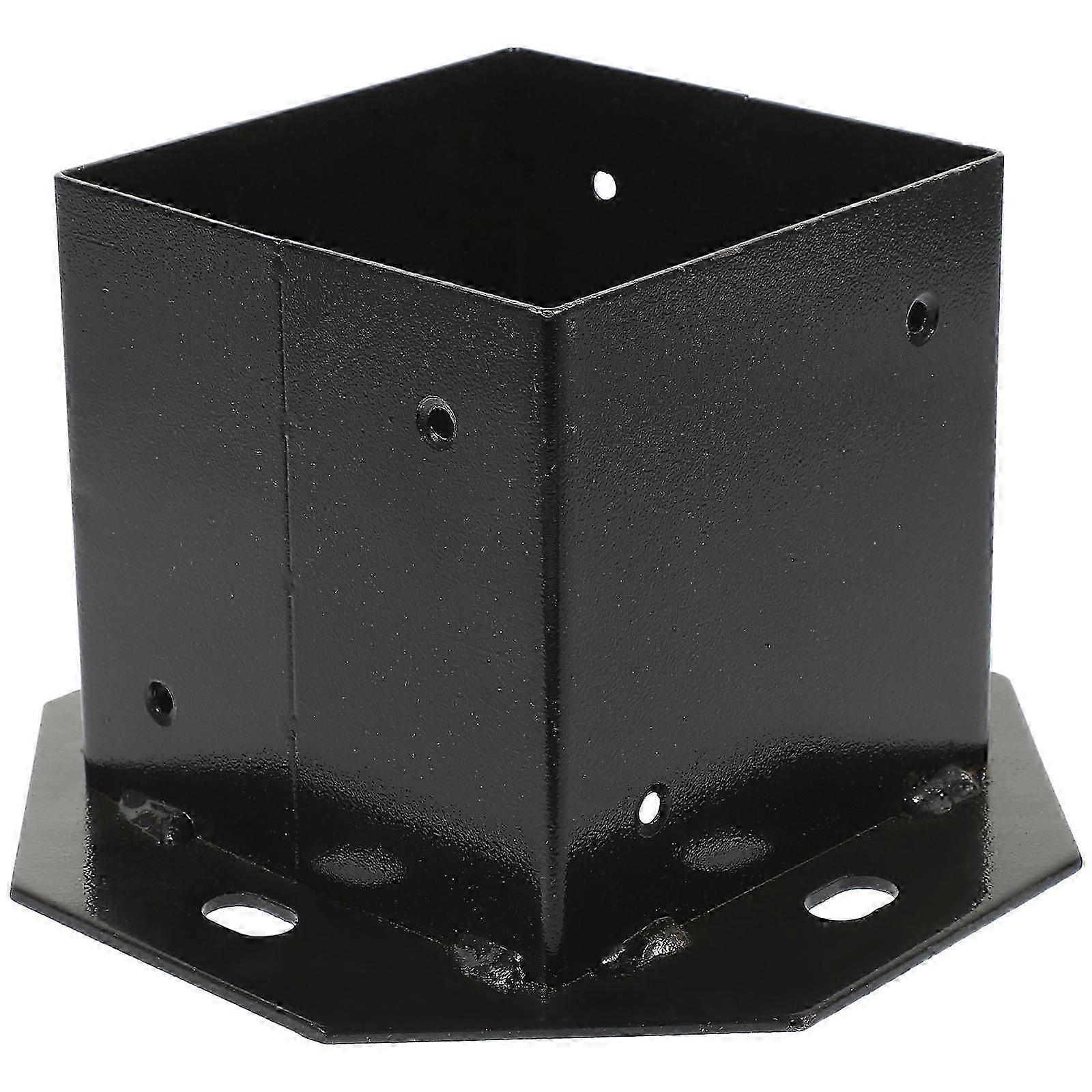 Railing Post Base Floor Flange Post Base Railing Skirt Flange Compatible withDeck Posts Rust-Proof Coating 1Pack