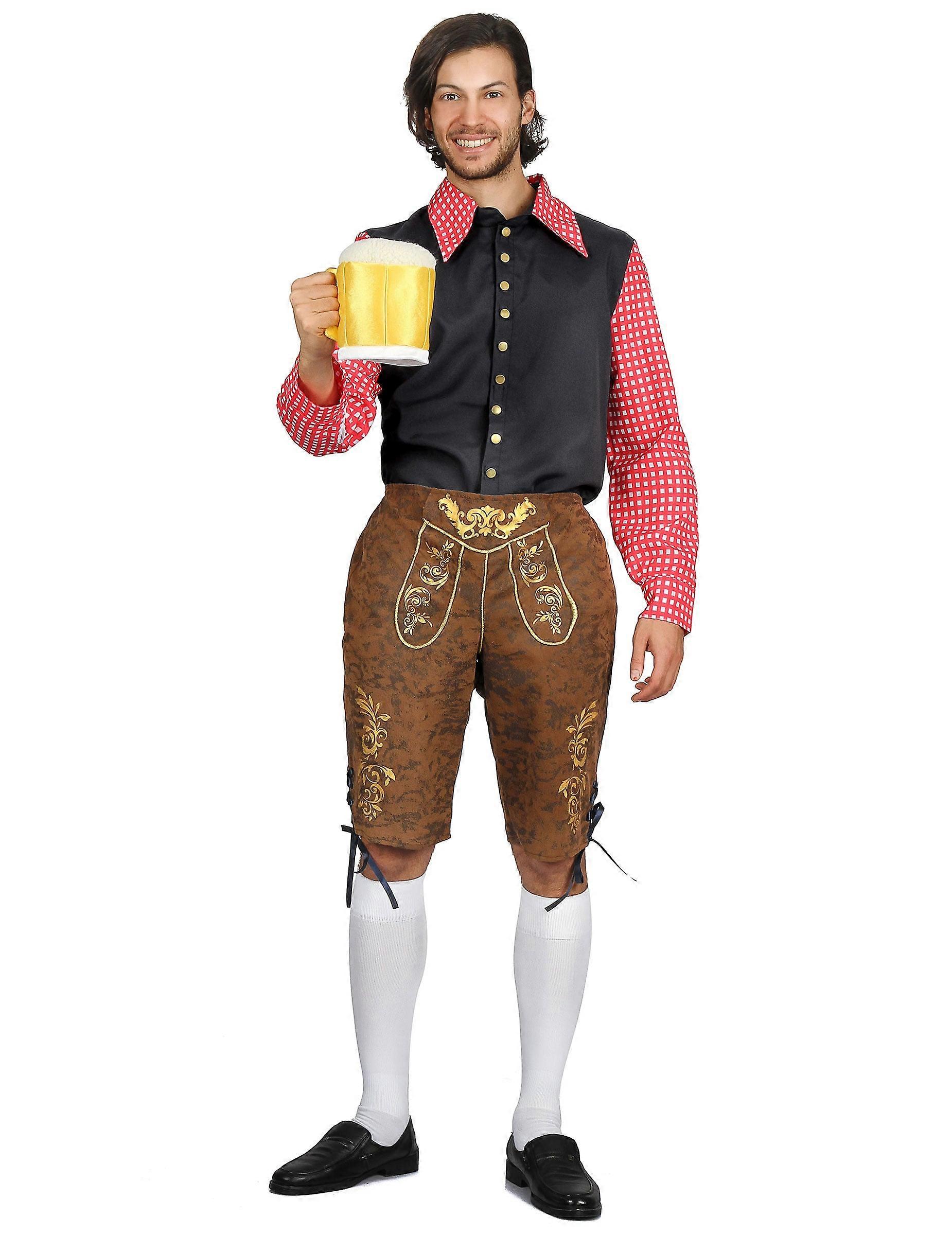 Bavarian checkered costume for men