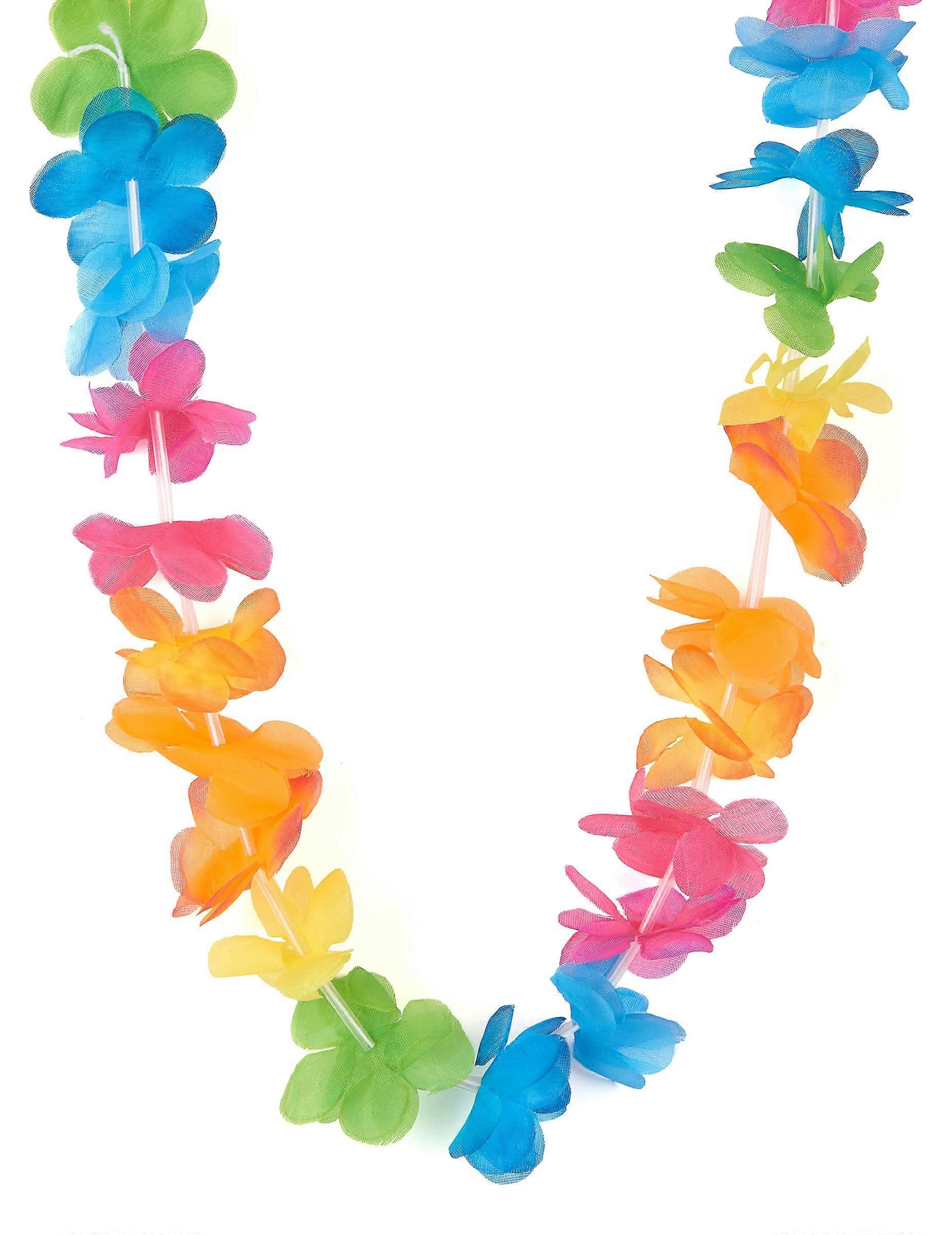 Brightly colored Hawaiian necklace