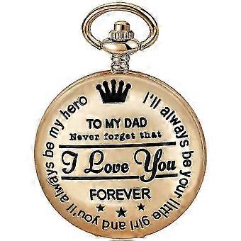 To My Daughter Theme Quartz Pocket Watch For Children Girl Pendant With Chain Pocket FOB Watch Birth