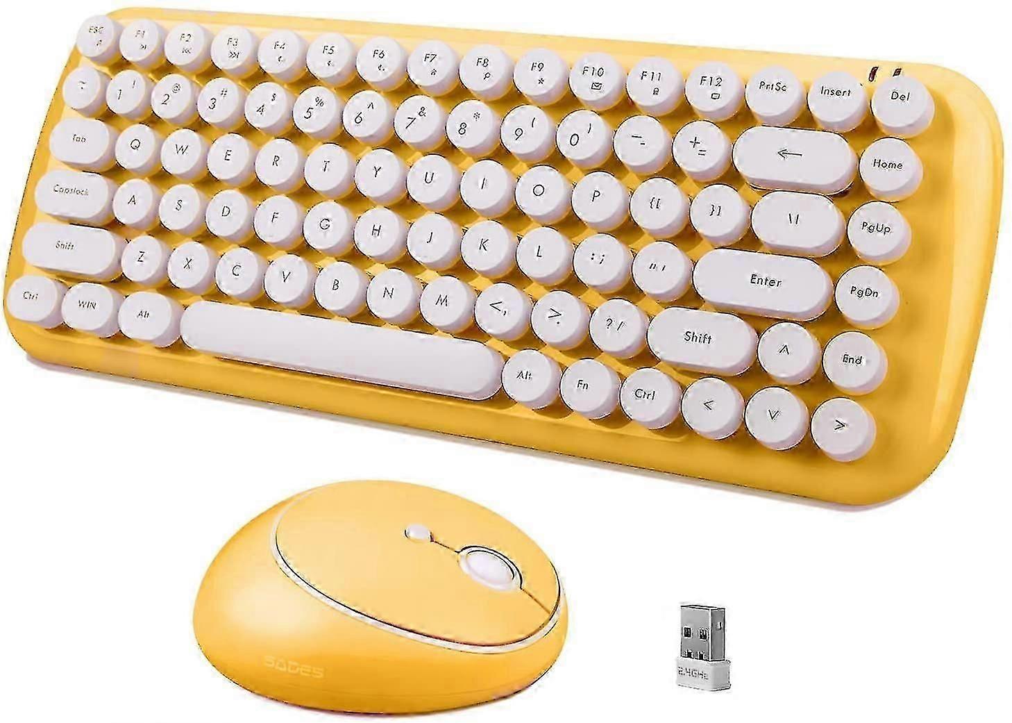 84 Key Wireless Keyboard Mouse Combo with 3 Adjustable DPI