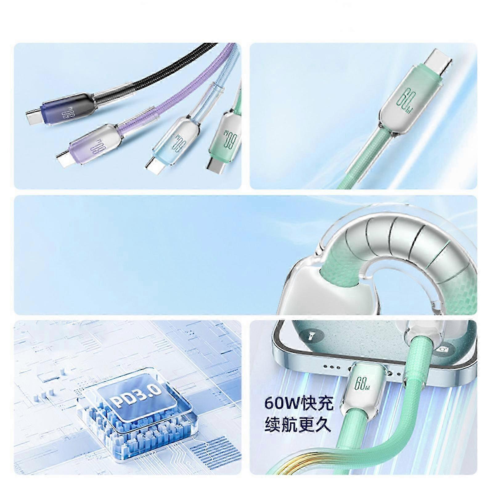 60W Ice Crystal Type C Cable