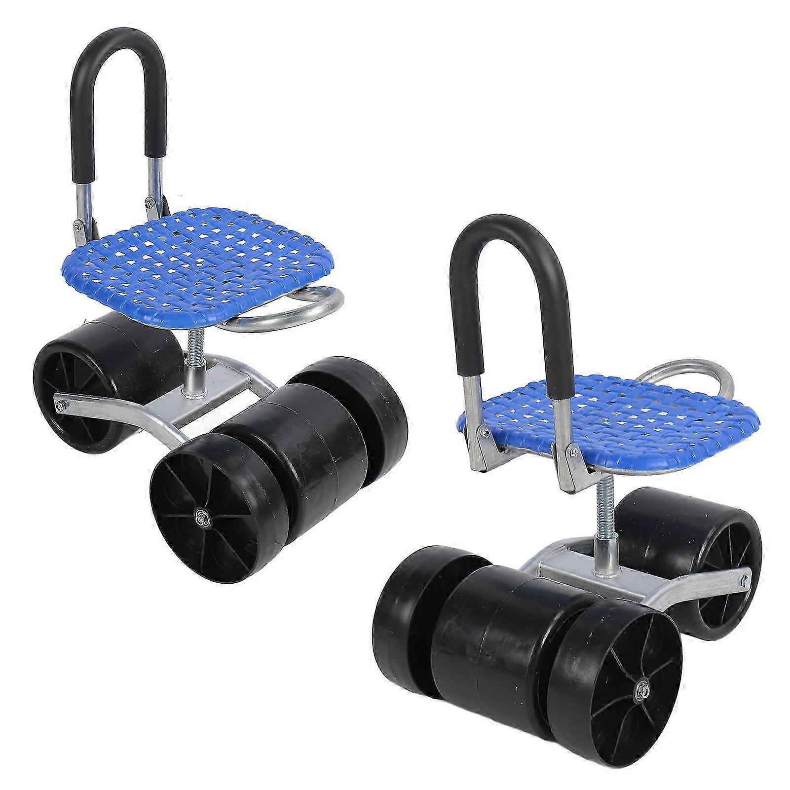 Adjustable 360° Rotating Garden Rolling Stool with Wheels
