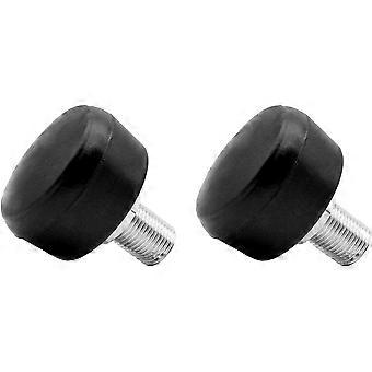 Roller Skate Toe Stoppers Set,  Roller Quad Skate Toe Stops, Double-Row Roller Skating Brake Toe Stoppers Roller Blade Jam Plugs(2 pcs, black)