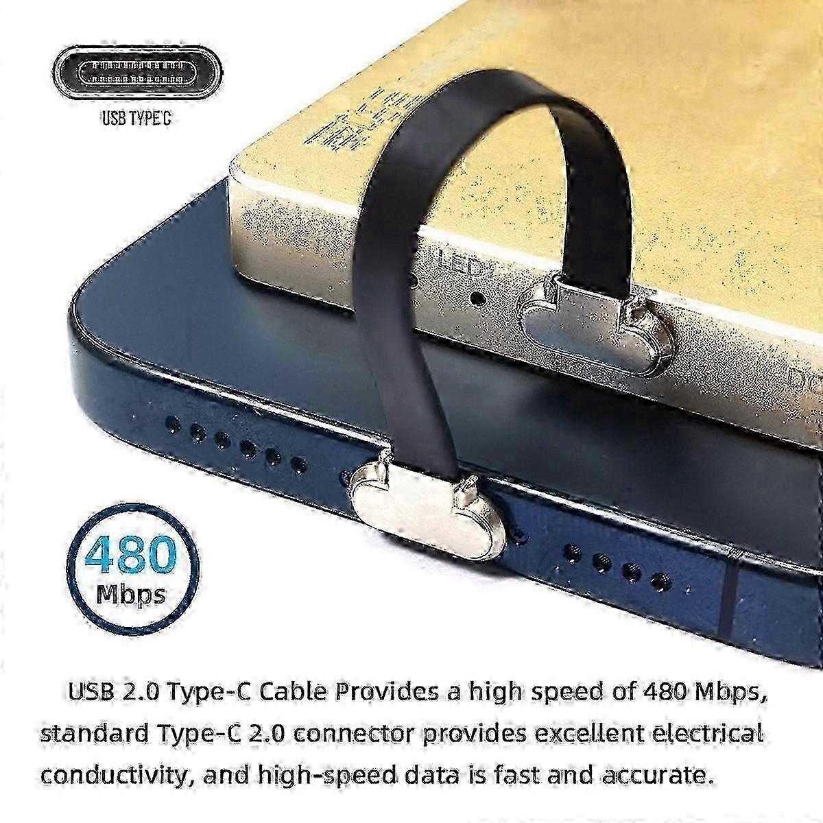 75mm Ultra Compact Angled USB-C Cable