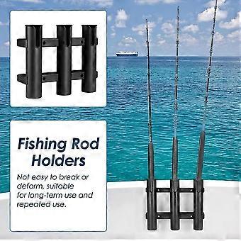 2 Pcs 3 Tube Wall Mounted Pole Holders Portable Boat Side Mount Rod Holder for Boat Kayak Garage Cooler Trailer