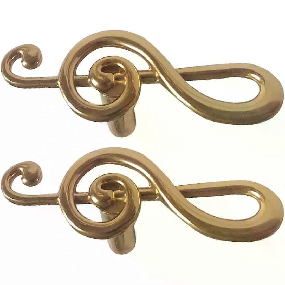 Note Brass Drawer Knobs 2pcs Retro Cabinet Pulls