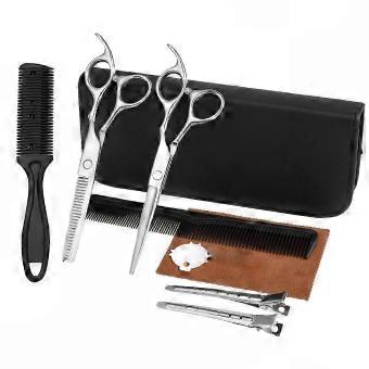 Smooth Opening and Closing, Salon Multifunctional Thinning Straight Shears with Adjustment Screw for Personalized Tension