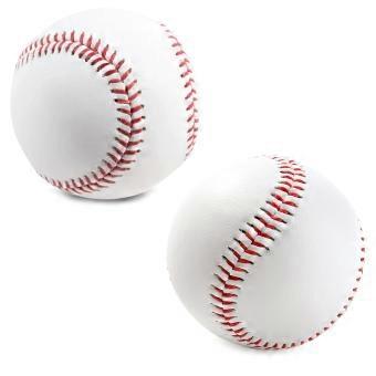 2 stuks PU-leer honkbal, handgenaaide zachte schuim honkbal voor jeugd en volwassenen