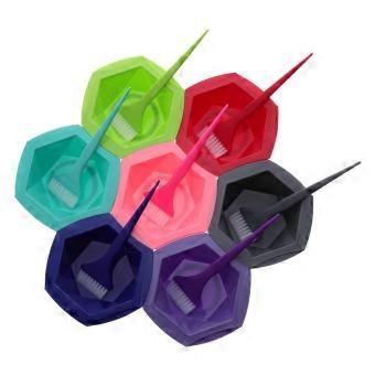 7 Sets Hair Dye Kit with Mixing Bowls and Brushes for Even Color Application Salon and Home Use